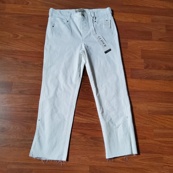 Liverpool GIA Glider The Crop Pull-On Jeans in Optic White Size Petite 6/28 New - Picture 2 of 12